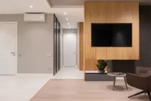 Living room with furniture and television
